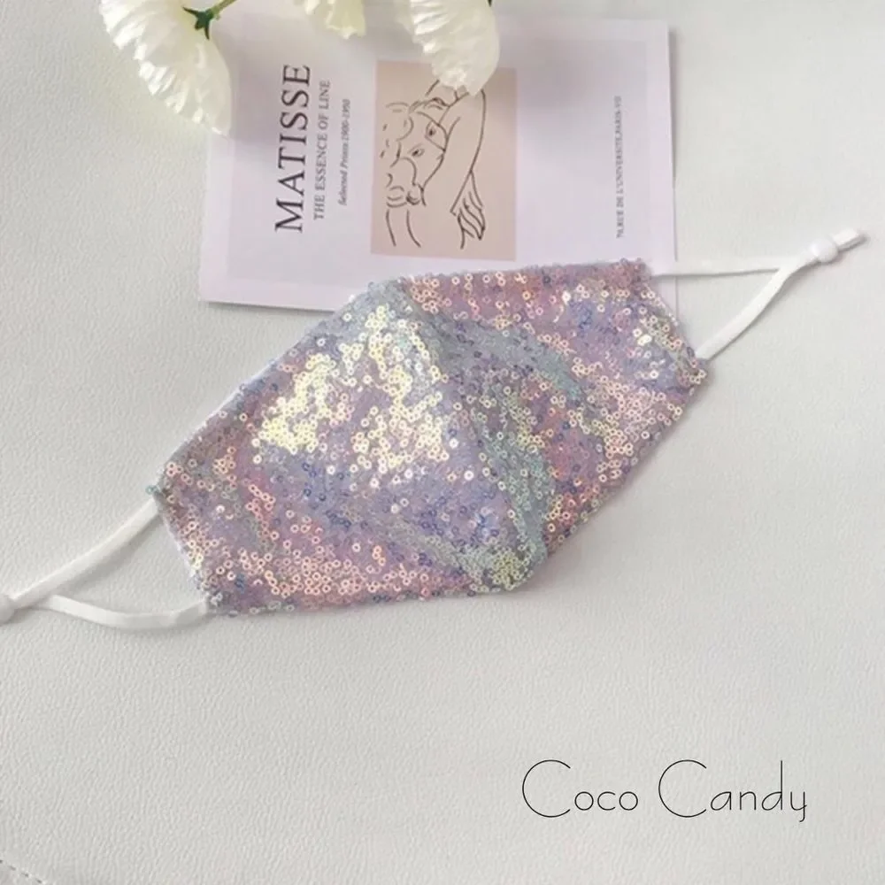 🆕Luxury Purple Sequin Face Mask